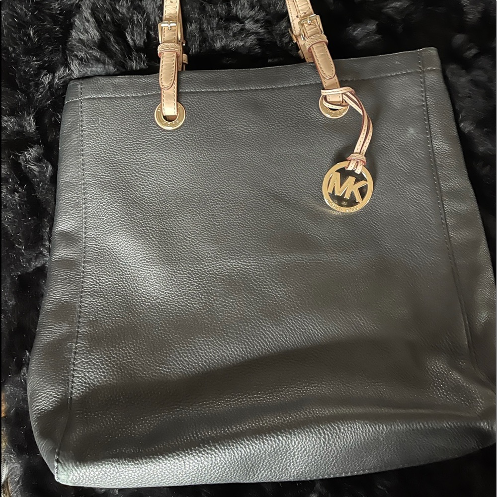 Michael Kors extra large black leather tote